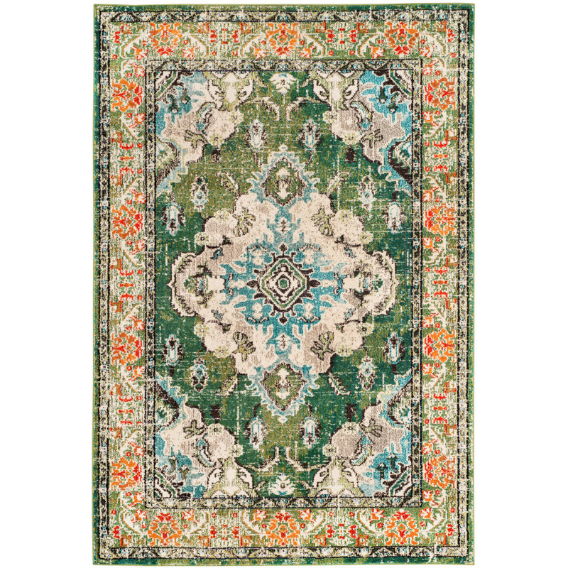 Indira Oriental Green Area Rug & Reviews AllModern